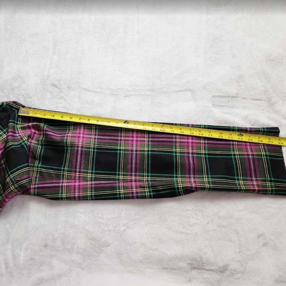 New women's J Crew Kate straight leg pant in pink Stewart tartan plaid wool - Picture 11 of 12